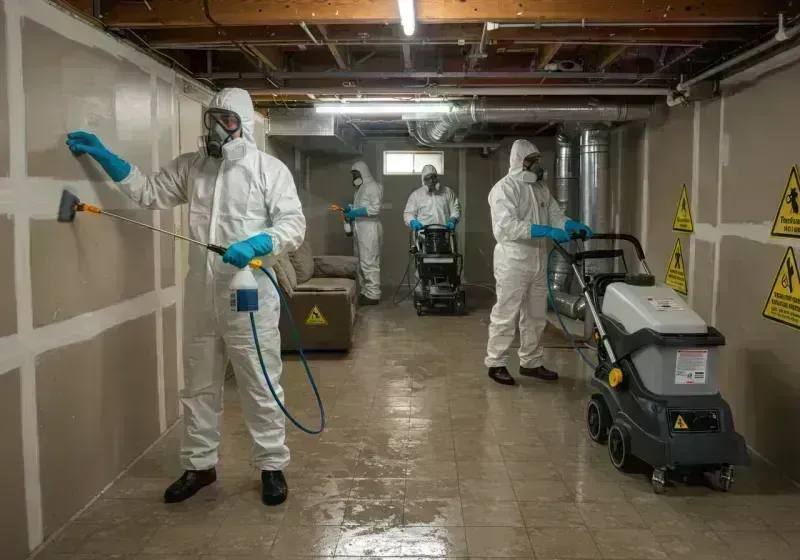 Basement Moisture Removal and Structural Drying process in Clinton County, PA